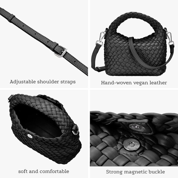 Lightweight Woven Crossbody Bag for Women - Perfect Mini Bag for Daily Elegance - Picture 5 of 6